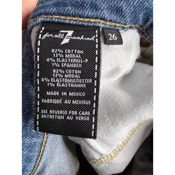 7 for all Mankind Edie Jeans High Rise Straight Ankle Size 26 7FAMK - Picture 7 of 9